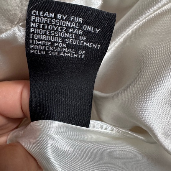 Vintage 2000s Y2k BEBE Women's Rabbit Fur Hood and Wrist Jacket in White size S - Picture 8 of 10